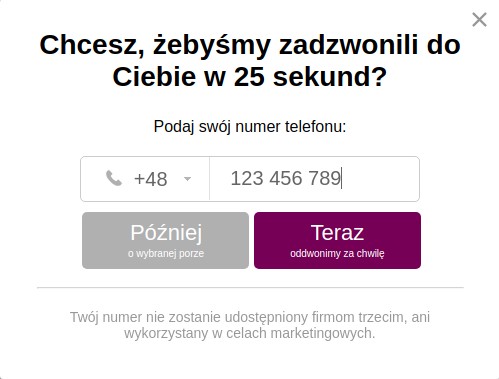 Prośba o dane