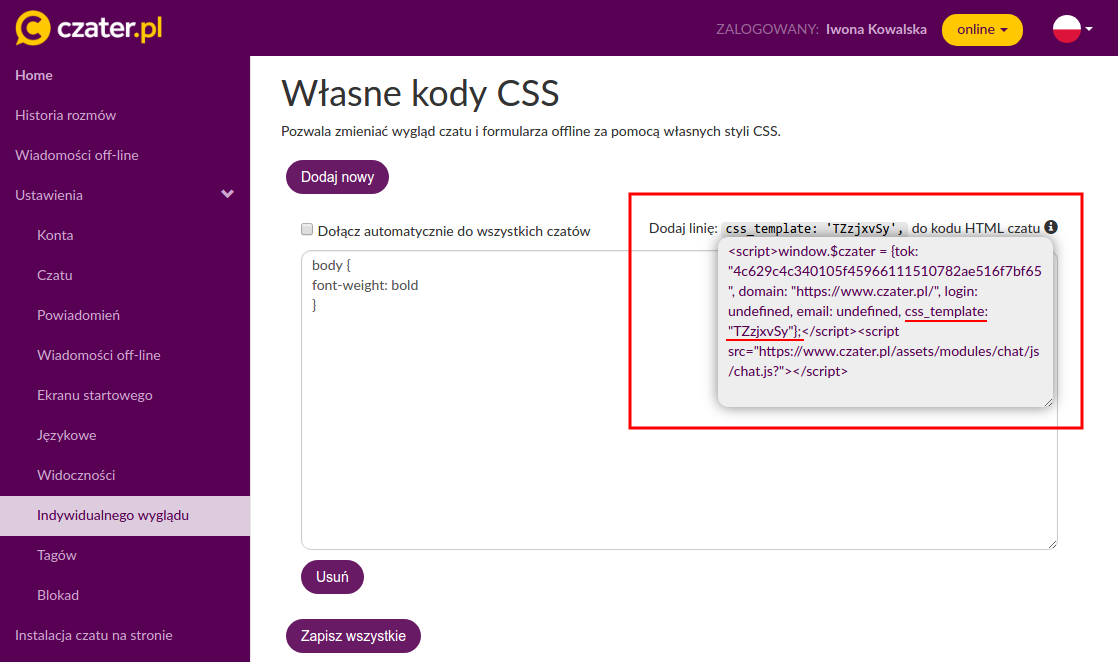 Indywidualny wygląd