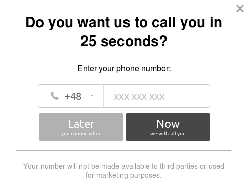 callback screen