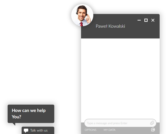 default chat appearance
