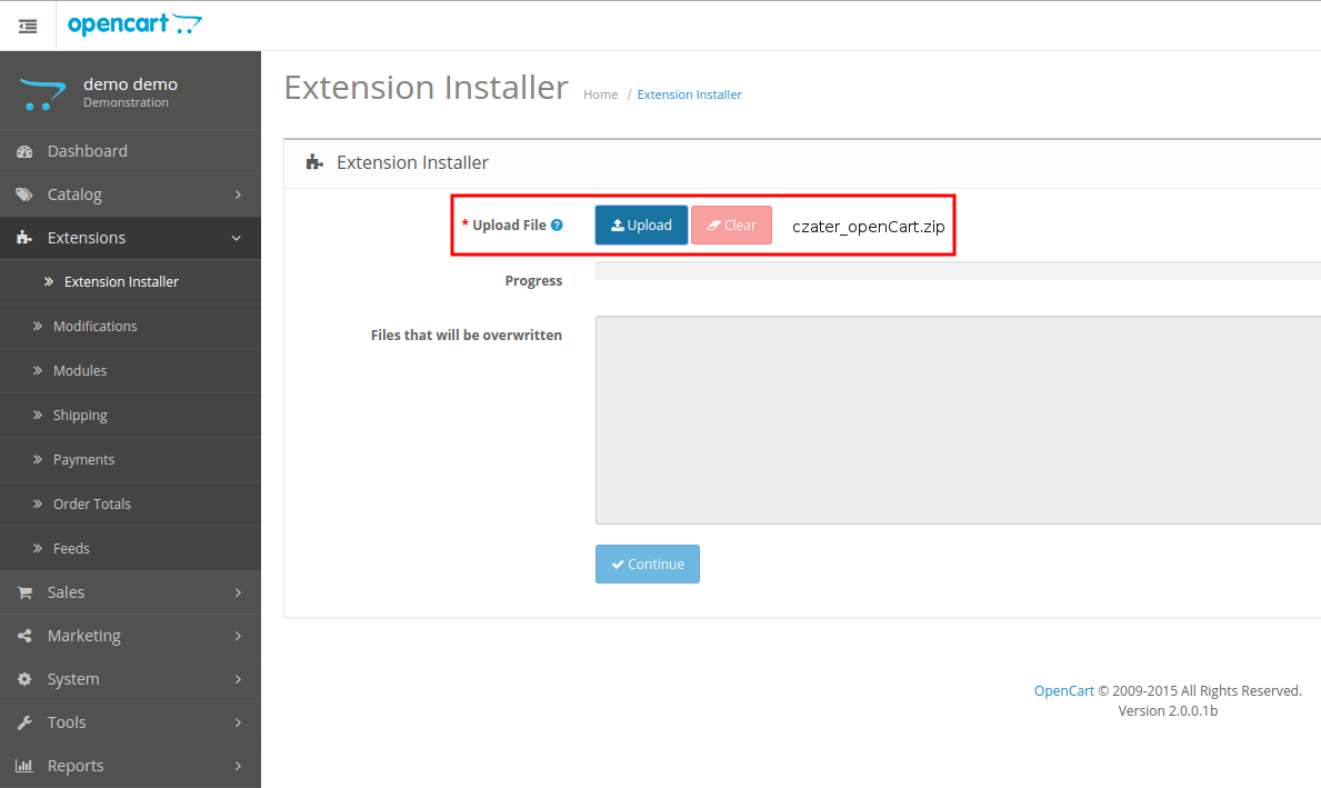 Plugin WoOpenCart