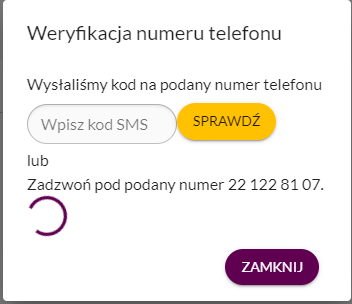 Weryfikacja numeru